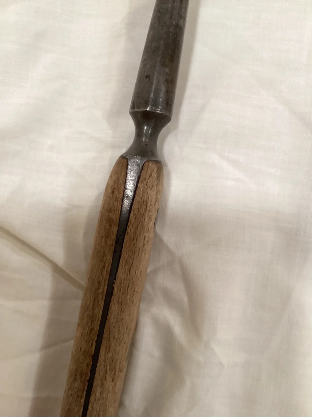 Two Tined Lamson Vintage carving/Meat Fork 3 Rivet Handle 15”